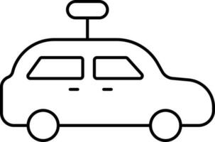 Toy Car Icon In Black Outline. vector