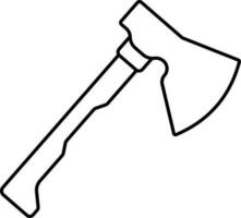 Axe Icon In Black Outline. vector