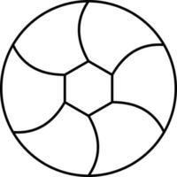 Isolated Soccer Ball Icon In Line Art. vector