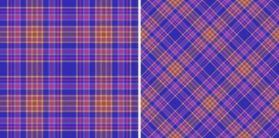 Textile fabric tartan of vector seamless pattern with a check texture plaid background.