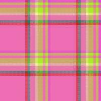Seamless fabric texture of check pattern textile with a plaid tartan vector background.