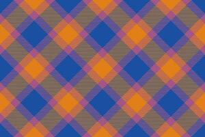 Seamless plaid texture of textile check tartan with a vector background fabric pattern.