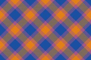 Seamless plaid texture of textile check tartan with a vector background fabric pattern.