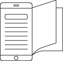 Online Statement In Smartphone Icon. vector