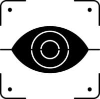 retina escáner icono vector