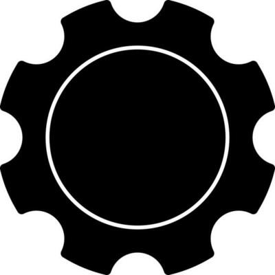 Setting Or Setup Icon In Black And White Color.