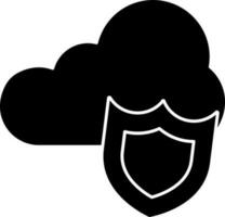 nube protegido proteger icono vector