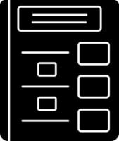 Black And White Document Paper Icon Or Symbol. vector