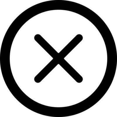 Cross Icon Or Symbol In Black And White Color.