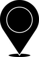 Glyph Style Location Pin Icon Or Symbol. vector