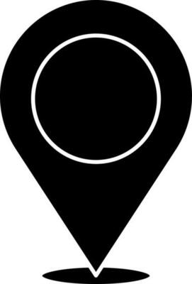 Glyph Style Location Pin Icon Or Symbol.