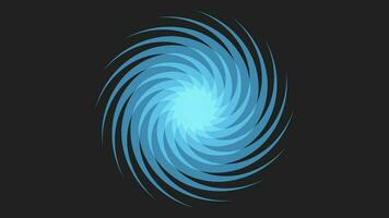 Blue swirl pattern in the center of the black background vector