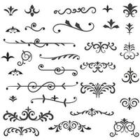 Vector graphic elements for design, Swirl elements decorative illustration