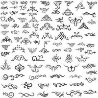 Vector illustration graphic elements for design, Swirl elements decorative illustration