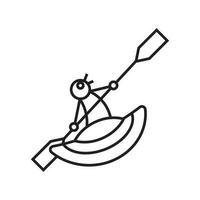 a silly man rowing in a ufo boat vector