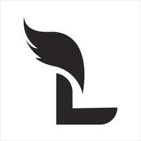 L letter logo style vector