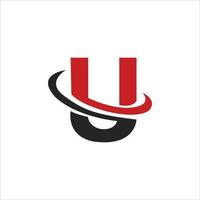 U letter logo design vector