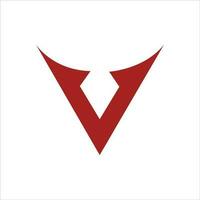 V letter logo design vector