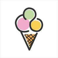 Ice cream a simple base vector