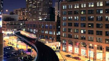 Chicago City Train Timelapse. City Transportation. Chicago, Illinois, United States. video