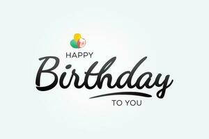 Happy Birthday Celebration greetings lettering vector