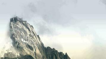 Chamonix Mont-Blanc, France . Famous Tower Aiguille du Midi 3842m video