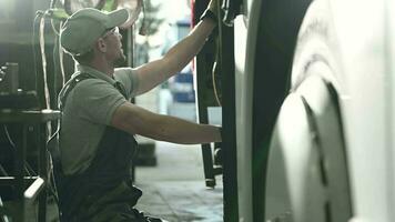 Male Repairman In Auto Service Center. video