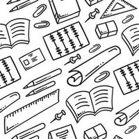 Hand Drawn School and Education seamless pattern vector