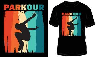 parkour camiseta diseño vector