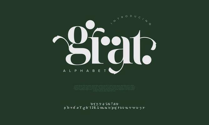Grat elegant alphabet letters font and number. Classic Lettering Minimal Fashion Designs. Typography modern serif fonts decorative vintage design concept. vector illustration
