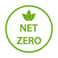 net zero carbon footprint icon vector emissions free  no atmosphere pollution CO2 neutral stamp for graphic design, logo, website, social media, mobile app, UI