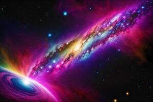 Space background. Cosmic Enigma. Capturing the Mysteries of a Black Hole in Space. photo