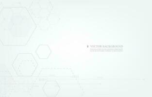 white technology vector background.geometric hexagon shape.computer network