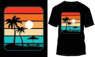 contento verano camiseta diseño vector