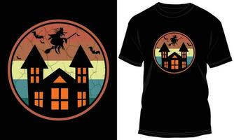 Halloween T-shirt design vector