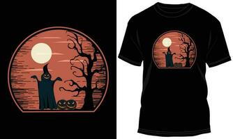 Halloween T-shirt design vector