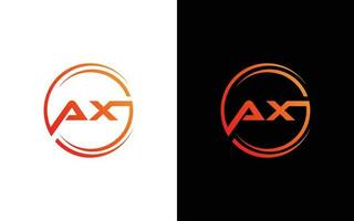 AX creative circle logo vector template