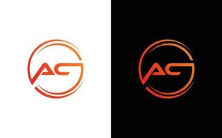 Ac creative circle logo vector template