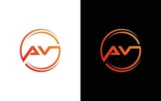 AV creativo circulo logo vector modelo