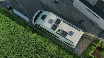 Washing Camper Before Summer Travel. video