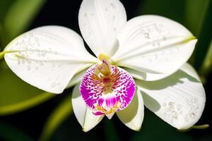 A beautiful orchid flowers. Blooming Splendor. The Enchanting World of Orchids. photo