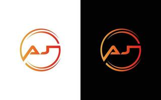 AJ creative circle logo vector template
