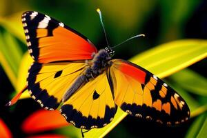 un hermosa vistoso mariposa. el cautivador belleza de mariposas generativo ai foto