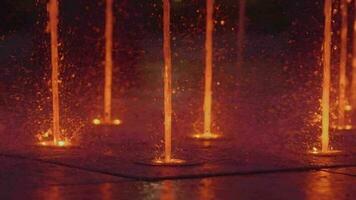 Colorful Illuminated Fountain Night Time Show video