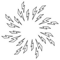 Doodle sketch style of Starburst, sunburst, Element Fireworks Black Rays. Comic explosion effect. Radiating, radial lines. cartoon hand drawn illustration for concept design. vector