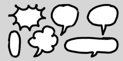 Doodle sketch style of speech bubbles hand drawn illustration. for concept design. vector