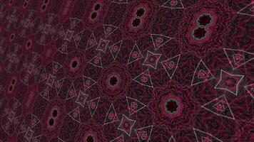 dark pink abstract kaleidoscope flora pattern background video