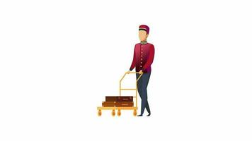 hotelier icon and symbol 2d animation alpha channel transparent background video