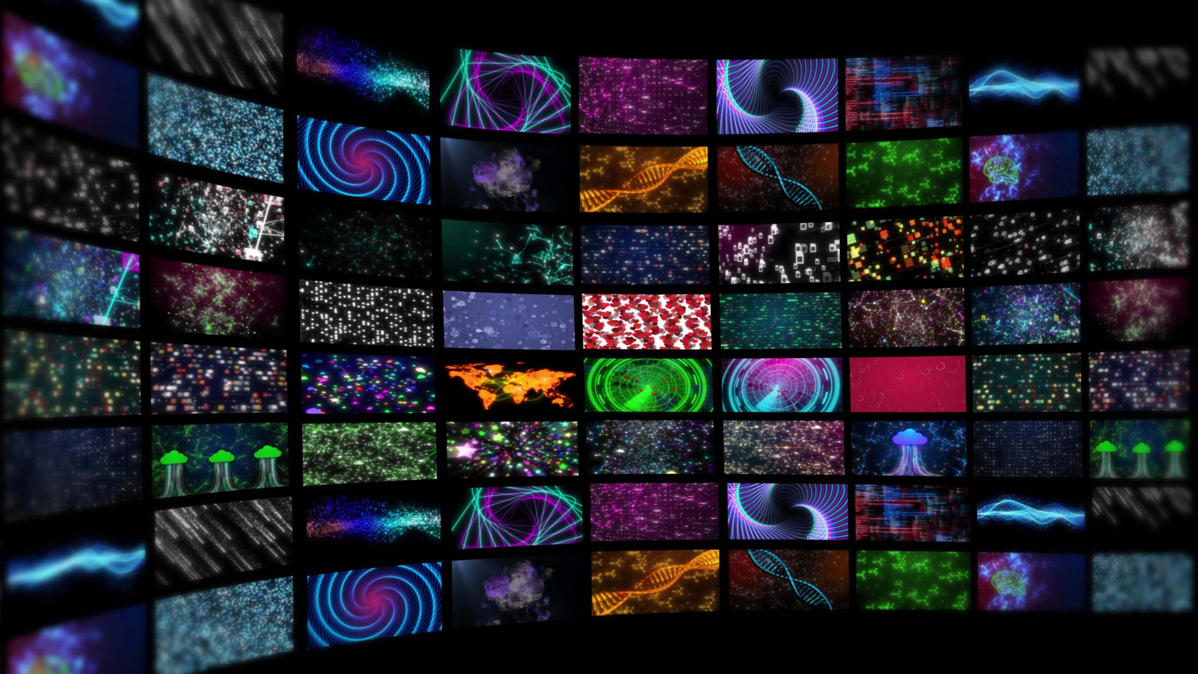 Multiple Tv Stock Video Footage for Free Download