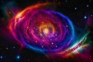 Space background. Cosmic Enigma. Capturing the Mysteries of a Black Hole in Space. photo